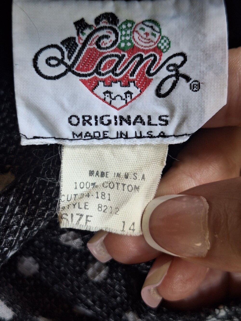 Vintage Lanz Original Sun Dress Fit Flare Polka-dot Zip Pin Up Girl Size 14 - Picture 2 of 7